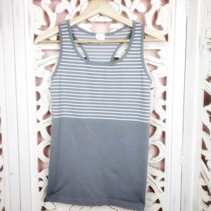 GapFit Motion Gray White Athletic Tank Top